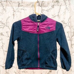 North Face Navy and Purple Fleece Hoodie